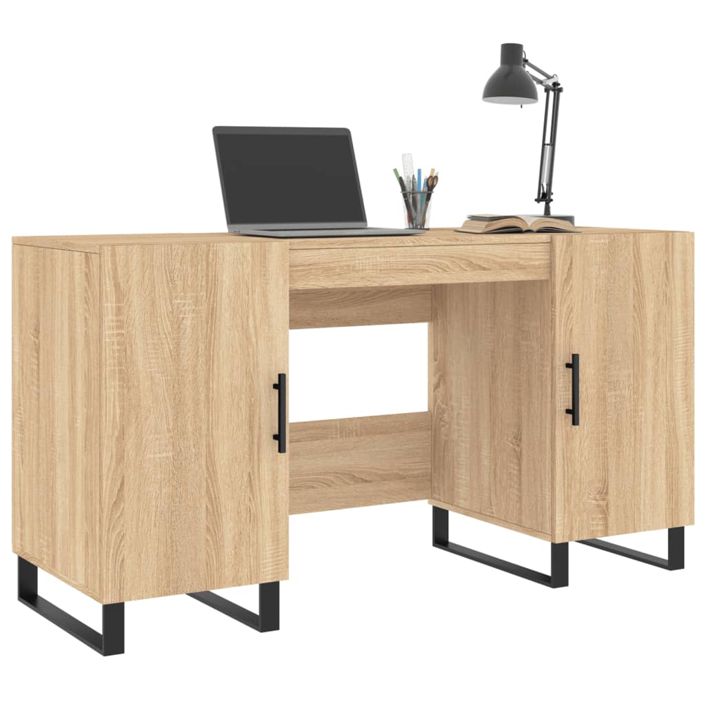Desk Sonoma Oak 140x50x75 cm Engineered Wood